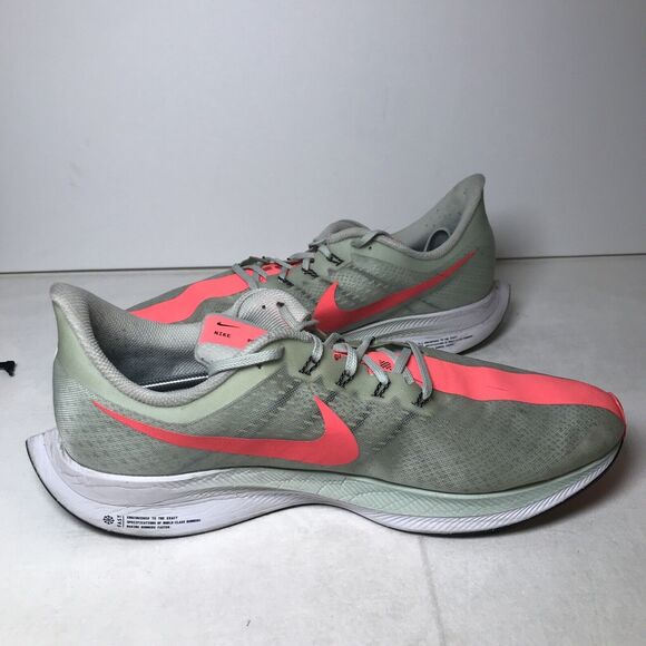 NIKE Zoom Pegasus 35 Turbo AJ4114-060 Grey/Hot Punch Mens Size 15 Shoe Sneaker - Picture 2 of 8